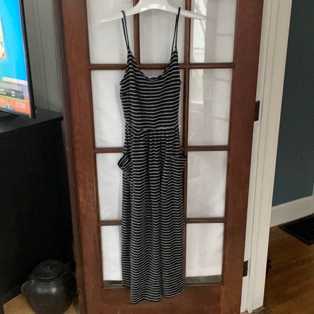 Le Lis striped black sun dress 🌿